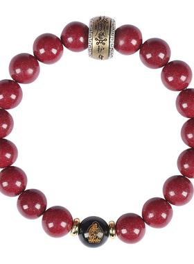 普陀山天然朱砂本命佛手串