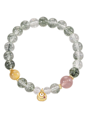 招财转运绿幽灵串珠手链轻奢小众