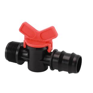 塑料软管球阀农用灌溉放水开关4分6分外丝变径快插活接双宝塔阀门