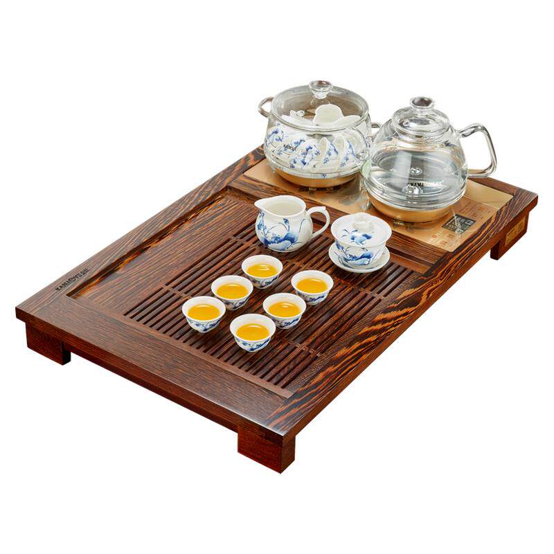 金灶茶盘鸡翅木实木茶台茶具套装