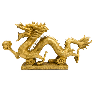 纯铜龙五爪金龙摆件青龙招财十二生肖龙单龙戏珠招财纯铜龙装饰品