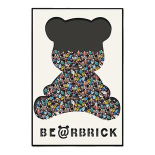 kawas暴力熊玄关晶瓷画高级感客厅家居挂画现代轻奢样板间装饰画