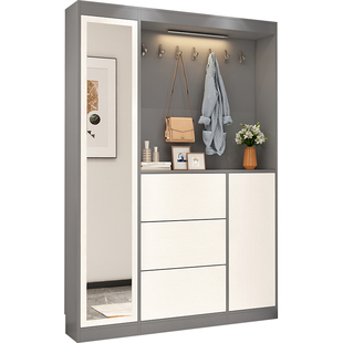 轻奢超薄鞋柜25cm翻斗窄挂衣帽隔断柜架家用客厅间厅柜入户玄关柜