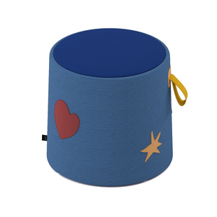 onfo此刻坐墩儿童玩具收纳凳储物箱圆凳亲子奶油风矮凳梳妆凳脚凳