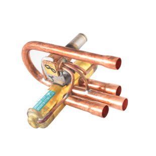 空调四通换向阀带线圈纯铜1.5p2匹3P5p加氟口制冷制热冷媒交换阀