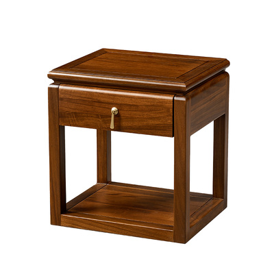 卧室床头柜全实木新中式