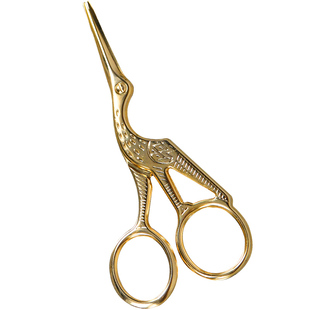 复古香剪仙鹤手工小剪刀家用不锈钢鹤形香道工具用具剪线头便携式