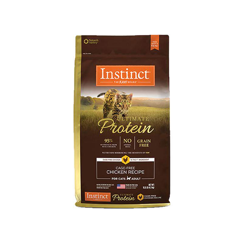 【自营】Instinct天然百利进口高蛋白鸡肉配方成猫通用猫粮10LB*3