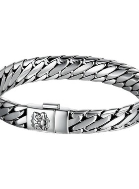 925纯银醒狮手链编织三马鞭龙骨