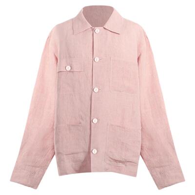 MOMENTPLAY多口袋麻料外套开衫女