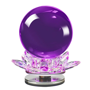 电动旋转紫水晶球进门入户玄关寓意好摆件客厅电视柜装饰招财进宝