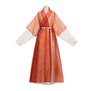 花朝记x戏外南柯梦|临风|明制汉服交领长衫半袖印花传统日常风