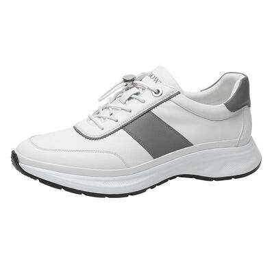 CROWN/皇冠休闲皮鞋运动真皮缓震