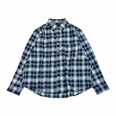 MHCF长袖格子外套翻领慵懒