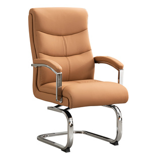 弓形老板椅真皮商务办公椅舒适久坐电脑椅家用学习靠背椅会议椅子