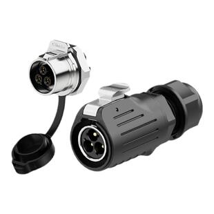 EW-LP20单孔式免焊接航空插头插座2/3/4芯冲压针款M22防水连接器