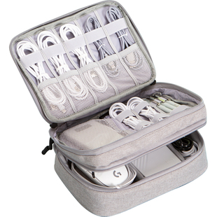 数码收纳包数据线包电源线充电器充电宝收纳盒袋大容量便携多夹层