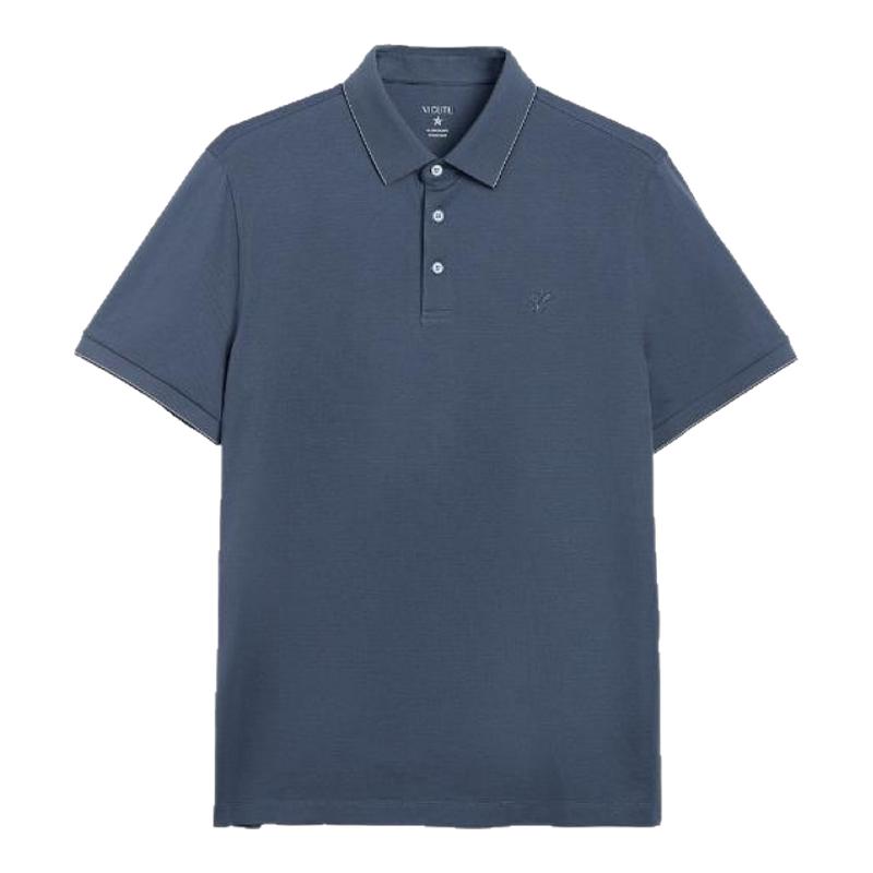 vicutu/威可多t衫短袖海鸥领Polo男夏季新款多彩冰感蚕丝商务男装