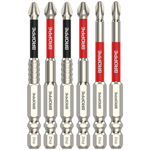 浦派抗冲击十字批头强磁防滑高硬小头电动螺丝刀六角柄电钻披头