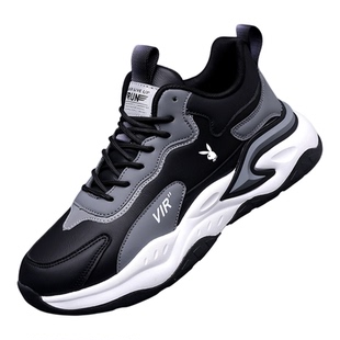 花花公子男鞋春季新款透气男士休闲鞋软底防滑运动鞋减震跑步鞋子