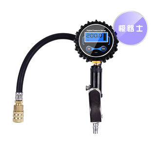 极路士胎压充气表轮胎充气表轮胎打气表带快速充气夹数字测压表