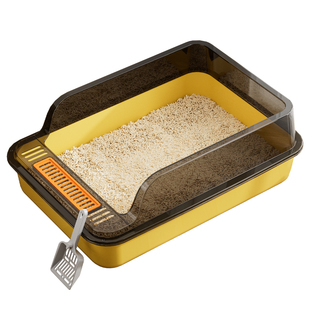 猫砂盆超大号防外溅半封闭防臭开放式新型猫砂盆宠物厕所特大沙盆