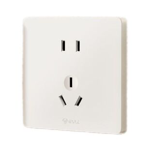 公牛G12米绒白开关插座奶油风86型面板无边框16A暗装五孔电源哑光