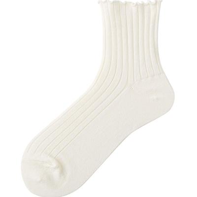 Tabio木耳边袜子女3双百搭不闷脚