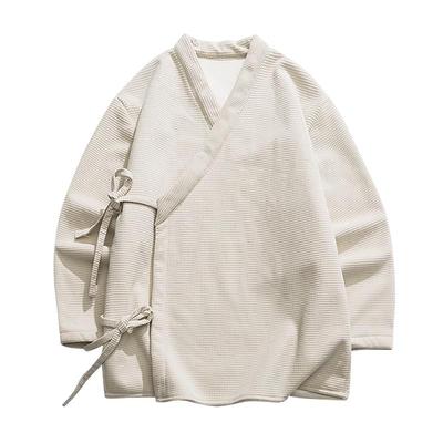 加绒加厚斜襟汉服外套禅意茶服