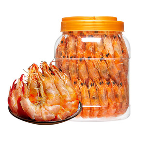 虾干即食海鲜休闲零食小吃罐装舟山特大九节虾干干货海味烤对虾干