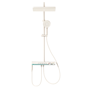 上杉卫浴白色浴室数显花洒套装卫生间淋浴淋浴美肤除氯全铜增压F6