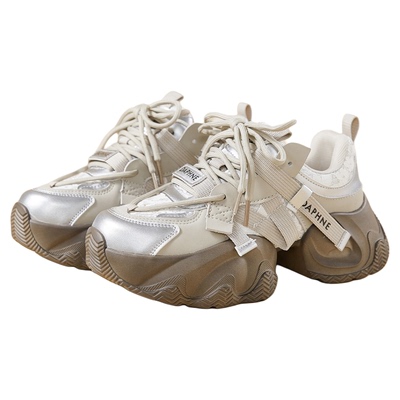 达芙妮女鞋老爹鞋女款2026春季新款增高小个子厚底百搭ins潮鞋子