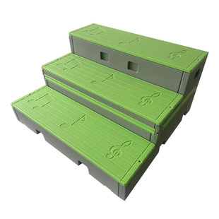 学校幼儿园音乐教室三层合唱台可移动折叠PE塑料拍照合唱舞台阶