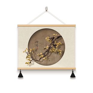 梅花电表箱盒遮挡装饰画2025新款餐厅背景墙挂画电源总开关遮丑画