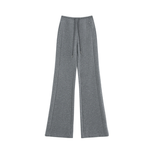 【迷舟】显腿长超模神裤 高腰修腿抽绳立体裁剪拼接微喇裤-3550-2