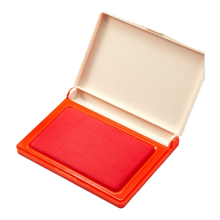 金蝶秒干专用印台快干秒干印台红色办公用品便携红印按手印指纹硬印章印盒印油速干印台盒海绵芯