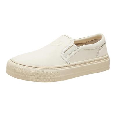 妙丽女鞋2025新款真皮板鞋小白鞋