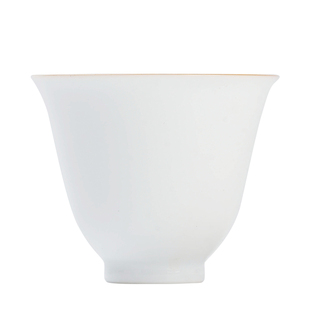 景德镇官方陶瓷茶杯品茗杯单色甜白釉主人杯茶具口杯茶盏白瓷茶具