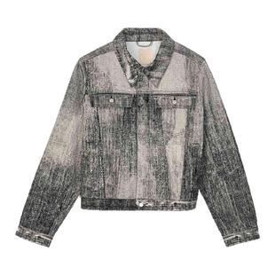 【张杰同款】CAMPERLAB 复古雪花做旧设计宽松长袖牛仔夹克外套