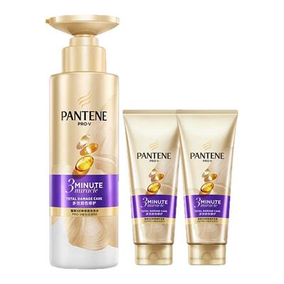 潘婷三分钟奇迹臻养洗发水露护发素多效损伤修护轻盈滋养官方正品