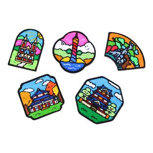 非遗刺绣冰箱贴广东旅游纪念品小蛮腰圣心教堂广州文创2025新款爆