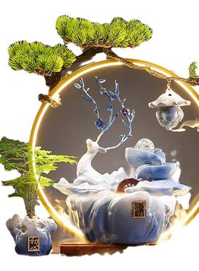 流水摆件桌面水景观玄关装饰