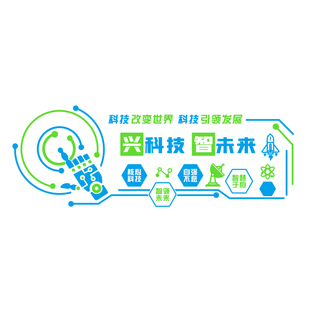 科学实验室文化墙布置科技墙贴中小学教室物理培训班黑板报装饰画