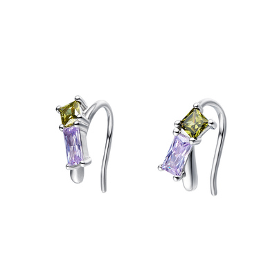 theyknow纯银锆石彩色耳钉