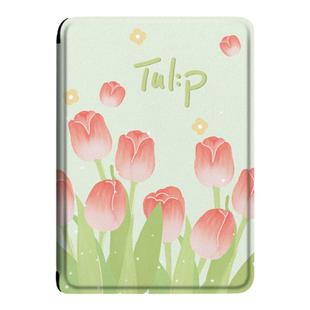 潮壳简小清新电子书保护套适用kindle郁金香scribe花朵kpw4女5/6亚马逊oasis3/2第11/12代499/voyage阅读器壳
