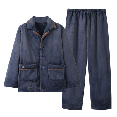 新一步男士法兰绒睡衣家居服