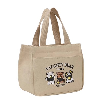 高颜值帆布手提包饭盒袋