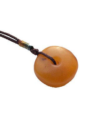 送孩子瑕疵老蜜蜡吊坠随形平安扣
