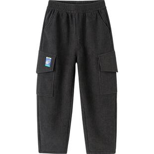 巴拉巴拉儿童加绒裤子男童女童灯芯绒长裤秋冬款童装儿童工装裤潮