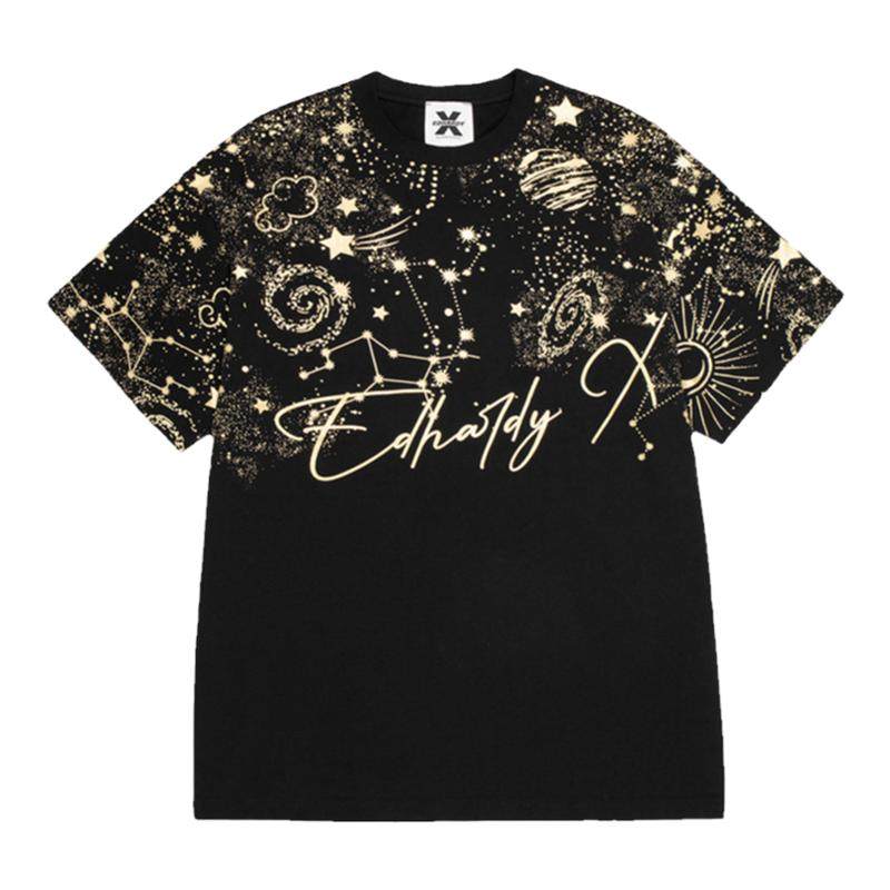 EDHARDYX星空烫钻字母印花T恤